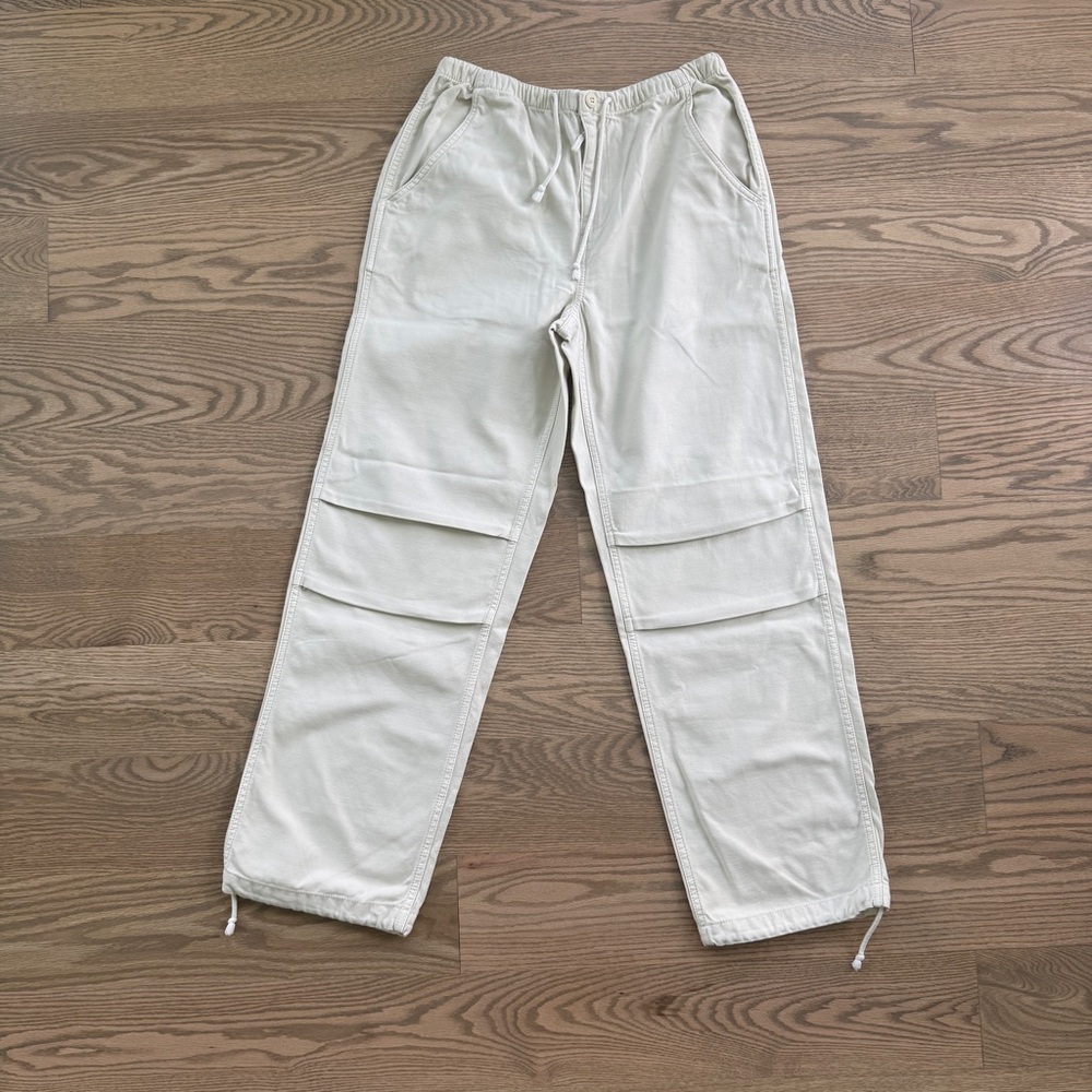 TNA Cream Cargo Pants with Relaxed Fit